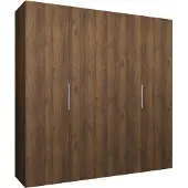 MEBLE KRYSPOL , Kleiderschrank, Schrank 200 cmx202x52, Warmia-Nuss, Kaschmir