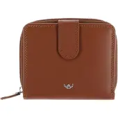 Golden Head Leder Geldbörse Polo RFID Protect Minibörse mit Riegel 1006 Cognac braun