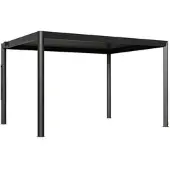 PRIMEYARD 4x8m Pergola in anthrazit; mit Lamellendach in anthrazit - (GFPV01128)