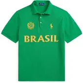 Ralph Lauren für Herren. 710B21594001 Polo Brasil grün (M), Lässig, Baumwolle, Kurzarm