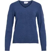 Vila Viril V-ausschnitt Strickpullover
