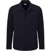 Seidensticker Businesshemd , Herren, Gr. L (41-42), normale Ärmellängen, blau (dunkelblau), 100% Polyester, unifarben, regular fit, 2-Knopf-Manschette, Hemden Businesshemd, Regular 1/1 Reverskragen Uni
