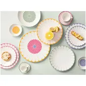 Villeroy & Boch Schale "Dessertschalen Fleur Couleur ø 13,2 cm 6er Set", gelb (soleil), B:13,2cm H:3,8cm L:13,2cm Ø:13,2cm, Schüsseln, Schale, Spülmaschinenfest, Mikrowellensicher