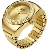 Ice Watch Uhrenring "Chouchou", gold (goldfarben, goldfarben, goldfarben), Armbanduhren, Damen, Goldfarben, Uhrenring, Quarzuhr, Damenuhr, Edelstahlringschiene, analog