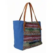 Custo Barcelona Handtasche Damen Patchwork Multicolor Gelb Blau Yellow UNICA C261-2030L-v03-GIALLO