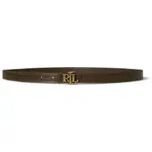 Ralph Lauren für Damen. 412P15764003 Ledergürtel mit brauner LRL-Schnalle (M), Lässig