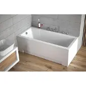 Badland Badewanne Rechteck Modern 160x70 mit Acrylschürze, Füßen und Ablaufgarnitur GRATIS