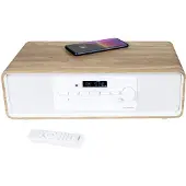 Thomson MIC301IBT, Heim-Audio-Mikrosystem, Weiß, Holz, Vorderseite, 10 W, 4 Ohm, 80 dB