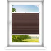 Time4blinds - Plissee Rollo, Faltrollo, Sichtschutz, Klassisch braun, 60x150cm