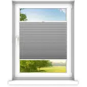 Time4blinds - Plissee Rollo, Faltrollo, Sichtschutz, Stahl, 120x100cm