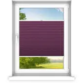 Time4blinds - Plissee Rollo, Faltrollo, Sichtschutz, Pflaume, 30x150cm