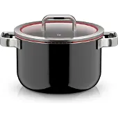 WMF FT Mineral Pro Pots Fusiontec Function Pro, Kochtopf mit Deckel, 24 cm, Black schwarz