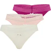 HUGO String "Lace" Packung, 3 Stk. mit Spitzeneinsatz