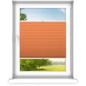 Time4blinds - Plissee Rollo, Faltrollo, Sichtschutz, Orange, 40x70cm