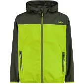 CMP Kinder Regenjacke Pack Pocket mit Kapuze grün 116