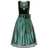 Nübler Dirndl midi Malies in Dunkelgrün | Gr.: 48