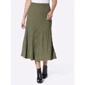 HEINE Strickrock in khaki-meliert | Gr.: 48