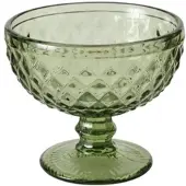 Boltze Eisbecher aus Glas, grün, 250 ml