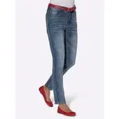 Ambria Bequeme Jeans , Damen, Gr. 24, Kurzgrößen, blau (blau, stone, washed), 79% Baumwolle, 19% Polyester, 2% Elasthan, unifarben, lang, Jeans Bequeme Jeans