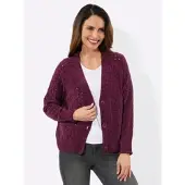 Inspirationen Cardigan , Damen, Gr. 46, lila (bordeaux), 100% Polyester, unifarben, Strickjacken Cardigan