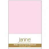 Janine Spannbettlaken "MAKO-FEINJERSEY 5007", rosa (zartrosa), L:200cm, Mako-Jersey, Obermaterial: 100% Baumwolle, Bettlaken, Spannbettlaken, aus 100% Baumwolle, für Matratzen bis 26 cm Höhe