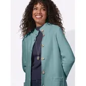 Witt Strickjacke "Strickjacke Longstrickjacke im modischen Linksstrick", Damen, Gr. 44, blau (jade), Wirkware, , Sportlich, Strickjacken Strickjacke