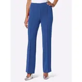 Lady Anzughose , Damen, Gr. 50, Normalgrößen, blau (royalblau), 75% Polyester, 21% Viskose, 4% Elasthan, unifarben, Hosen Anzughose