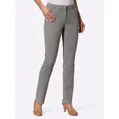 Inspirationen Cordhose , Damen, Gr. 54, Normalgrößen, grau, 98% Baumwolle, 2% Elasthan, unifarben, lang, Hosen Cordhose
