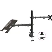 vidaXL Monitorhalterung Schwarz Stahl VESA 75/100 mm