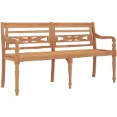 vidaXL Batavia-Sitzbank 150 cm Massivholz Teak