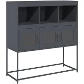 vidaXL Sideboard Anthrazit 100,5x39x107 cm Kaltgewalzter Stahl