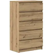 vidaXL Schubladenschrank Artisan-Eiche 60x36x103 cm Holzwerkstoff