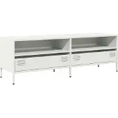 vidaXL TV-Schrank Weiß 135x39x43,5 cm Kaltgewalzter Stahl