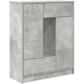 vidaXL Sideboard mit Schubladen und Türen Betongrau 73x31x90 cm