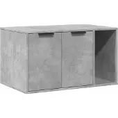 vidaXL Katzenklo Betongrau 80x50x45 cm Holzwerkstoff
