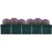vidaXL Garten-Hochbeet Verzinkter Stahl 400x80x45 cm Grün