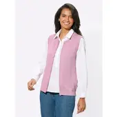 Casual Looks Strickweste , Damen, Gr. 46, rosa (altrosé), 50% Baumwolle, 50% Polyacryl, unifarben, Westen Strickweste