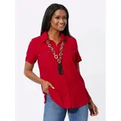 Inspirationen WITT WEIDEN Longbluse in rot | Gr.: 40