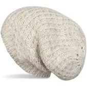 StyleBREAKER Strick Beanie Mütze in Beige | Gr.: onesize