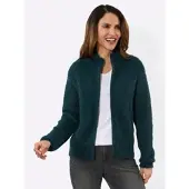 Witt Strickjacke "Strickjacke Strickjacke aus Flauschgarn", Damen, Gr. 42, grün (petrol), Wirkware, , Modisch, Strickjacken Strickjacke