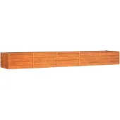 vidaXL Hochbeet Rostig 400x80x45 cm Cortenstahl
