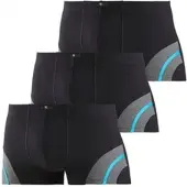 H.I.S. Boxer H.I.S "Boxershorts für Herren", Herren, Gr. 8, 3 Stk., schwarz, Jersey, Obermaterial: 95% Baumwolle, 5% Elasthan, unifarben, körpernah, Unterhosen Boxer, aus Baumwoll-Mix