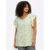 Sheego Shirt in ecru-topas-bedruckt | Gr.: 50