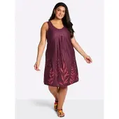 Sheego Jersey-Kleid in burgund-hummer-bedruckt | Gr.: 50