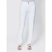 Ascari Slim-fit-Jeans , Damen, Gr. 38, Normalgrößen, weiß, 91% Baumwolle, 6% Polyester, 3% Elasthan, unifarben, lang, Jeans Slim-fit-Jeans