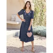 Sieh an! Jeans-Kleid in blue-stone-washed | Gr.: 52