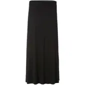 Aniston Maxirock CASUAL, Damen, Gr. 48, schwarz, Single Jersey, Obermaterial: 95% Viskose, 5% Elasthan, unifarben, figurumspielend knöchelfrei, Röcke Maxirock, im Marine Look