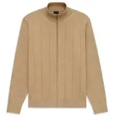 Bugatti Herren Strickjacke mit Streifen in 3D-Optik