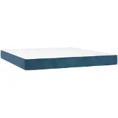 vidaXL Taschenfederkernmatratze Mittel Dunkelblau 180x200x20 cm Samt