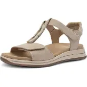 Ara Keilsandalette "OSAKA-S", Damen, Gr. 42, beige (hellbeige), Veloursleder, unifarben, Basic, Schuhe Keilsandalette, Keilabsatz, Riemchensandale mit High Soft-Funktion, H-Weite